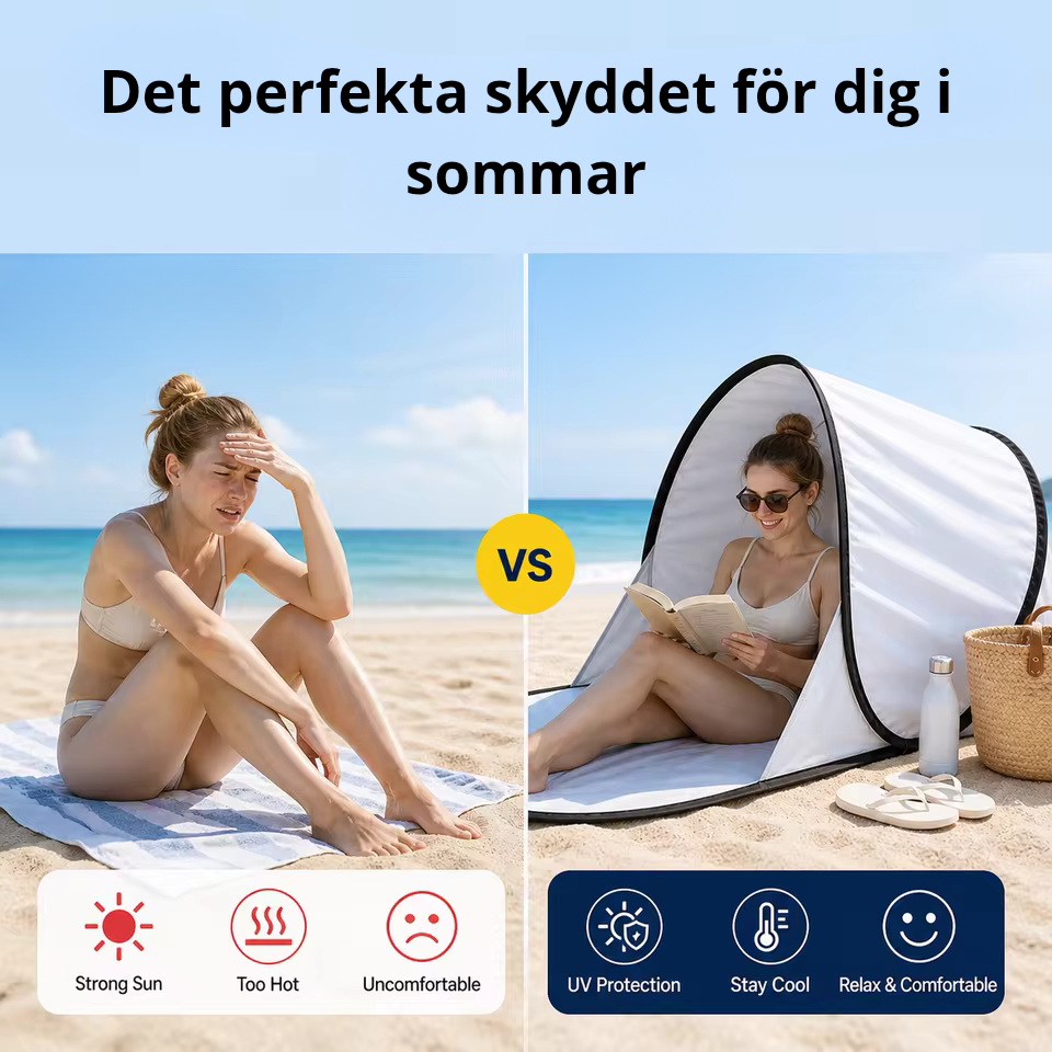 Popuptält med UV-skydd